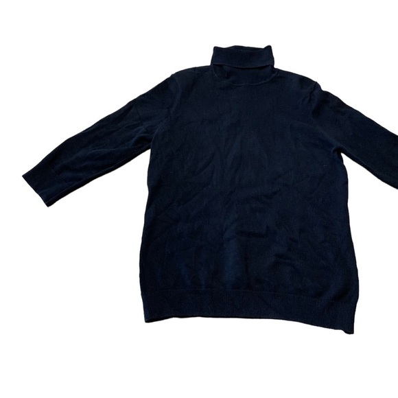 GAP Stretch Long SleeveTurtle Neck Sweater Size Medium Dark Blue Cotton - Picture 2 of 9